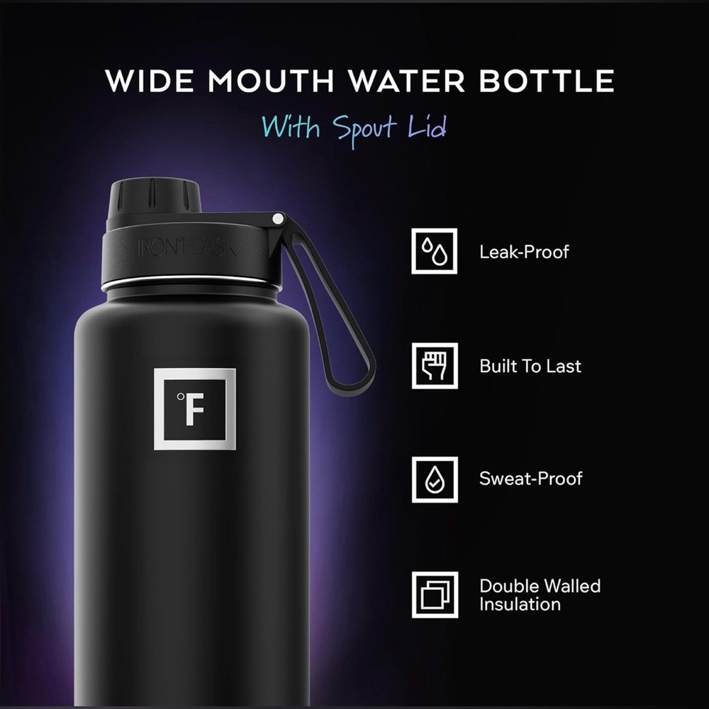 Iron Flask 32 oz Insulated Stainless Steel Water Bottle – New (Box Damage) - Picture 12 of 15